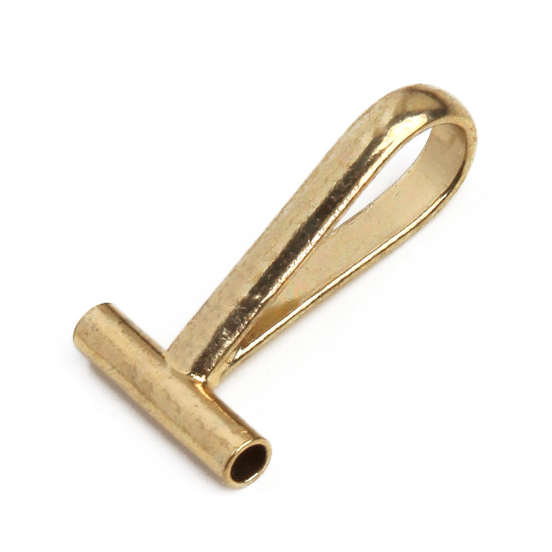 one gold horizontal pin to pendant converter on a white background.