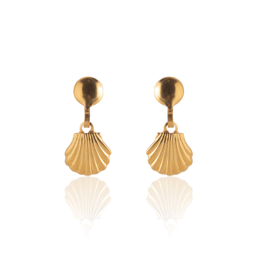 Wholesale | Gold Sea Shell Drop Earrings