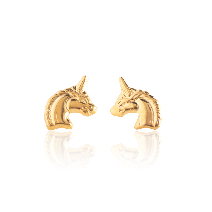 Wholesale | Gold Unicorn Stud Earrings