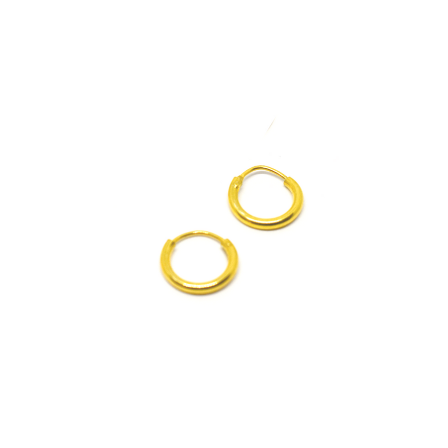 Gold 10mm Mini Huggie Hoops 3 Pairs