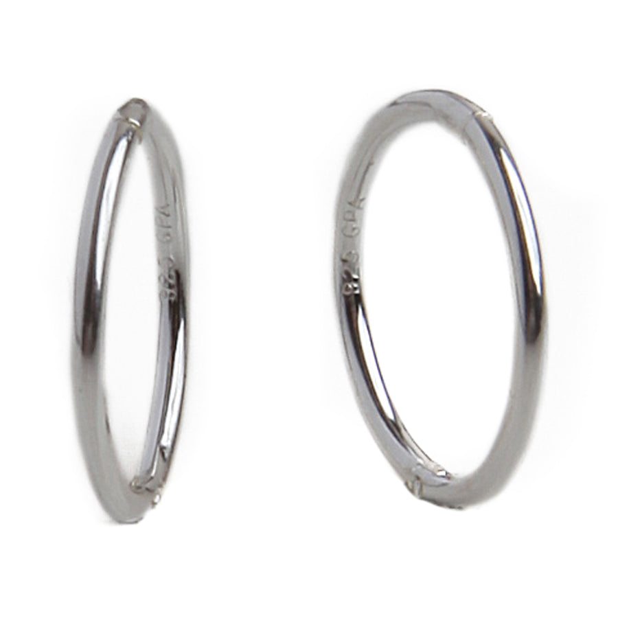 Wholesale | Silver 12mm Sleeper Hinged Hoops