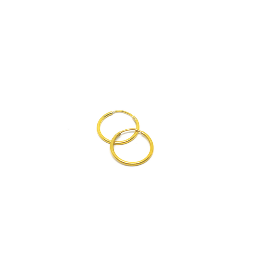 Gold 12mm Mini Huggie Hoops