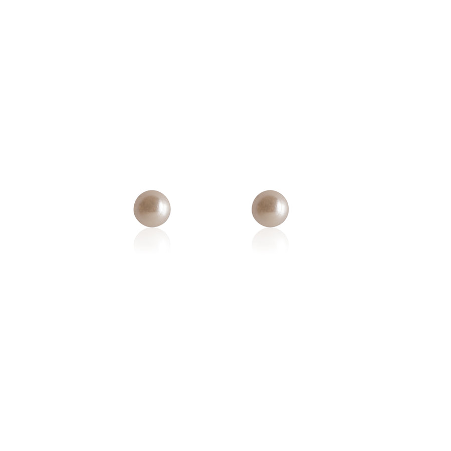 Wholesale | 3mm Round Faux Pearl Earrings with Silver Posts