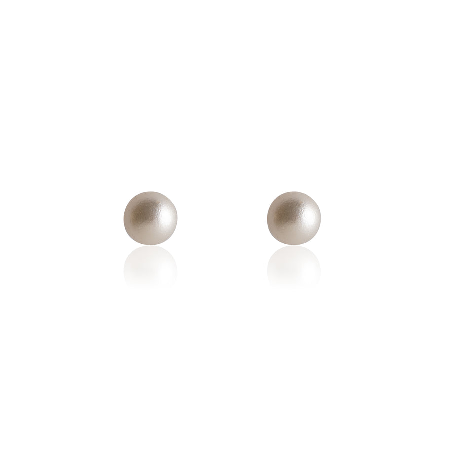4mm Small Faux Pearl Earrings with Silver Posts