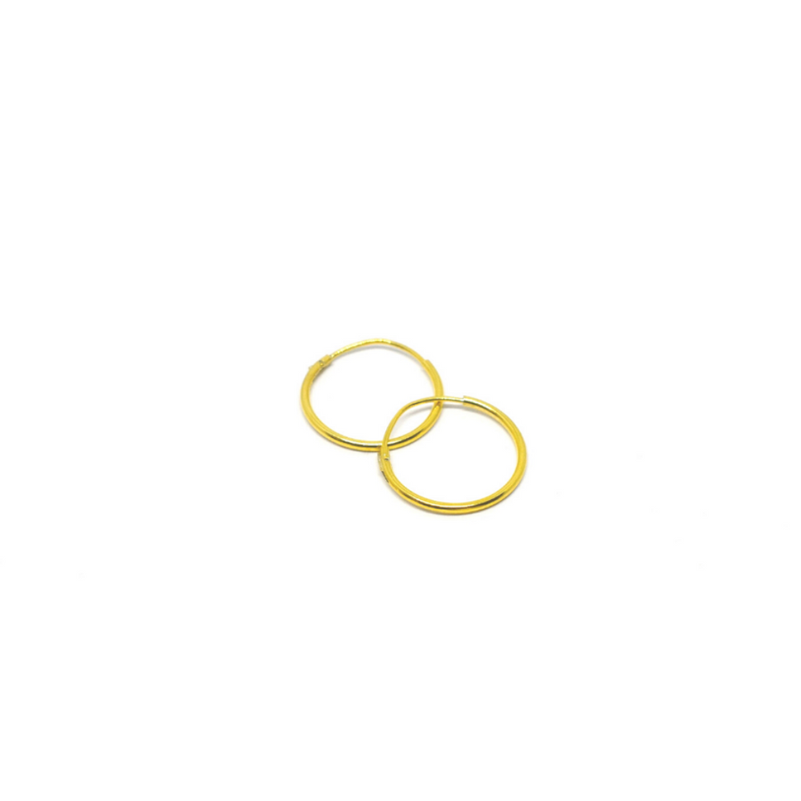 Gold 14mm Mini Huggie Hoops 3 Pairs