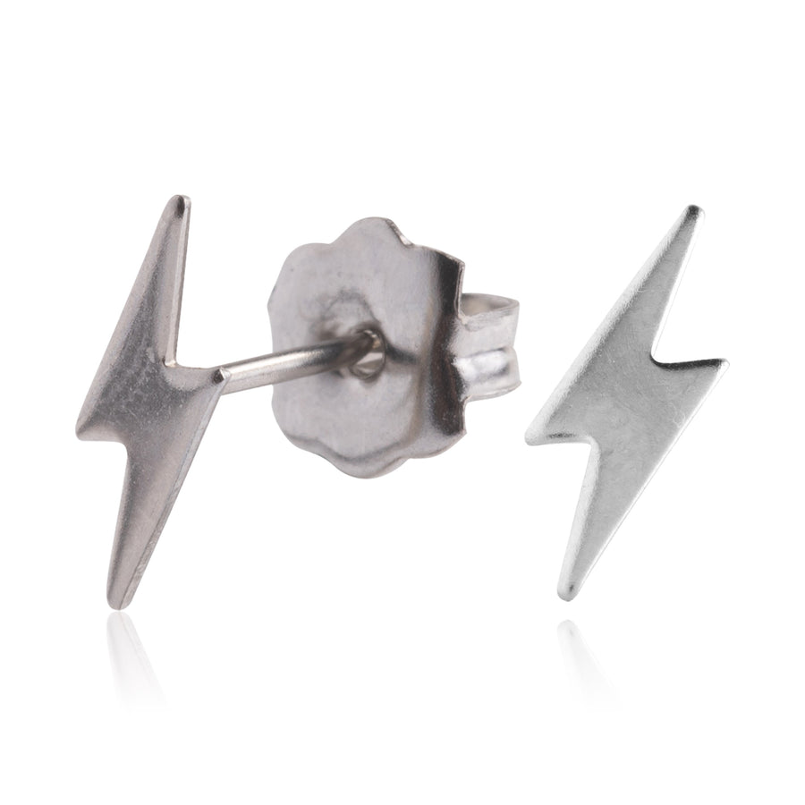 Wholesale | Silver Lightning Bolt Stud Earrings