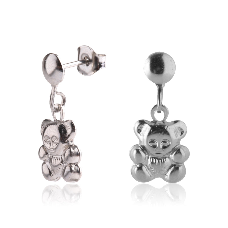 Teddy Bear Drop Earrings 2 Pairs