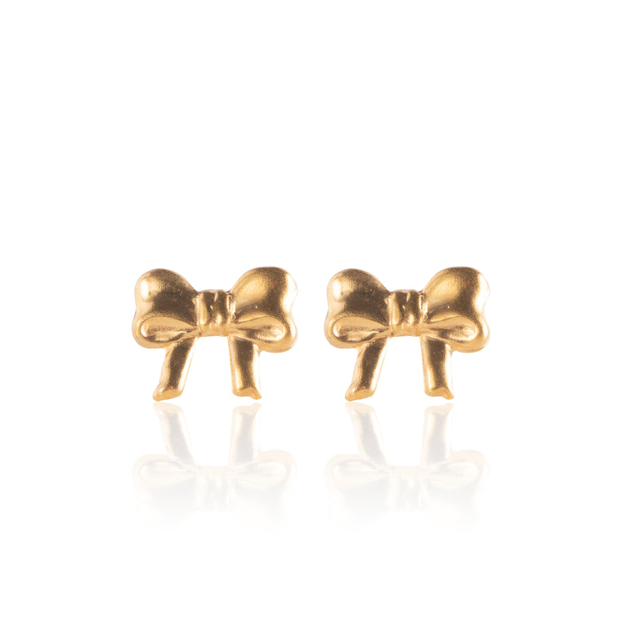 Wholesale | Gold Small Bow Stud Earrings