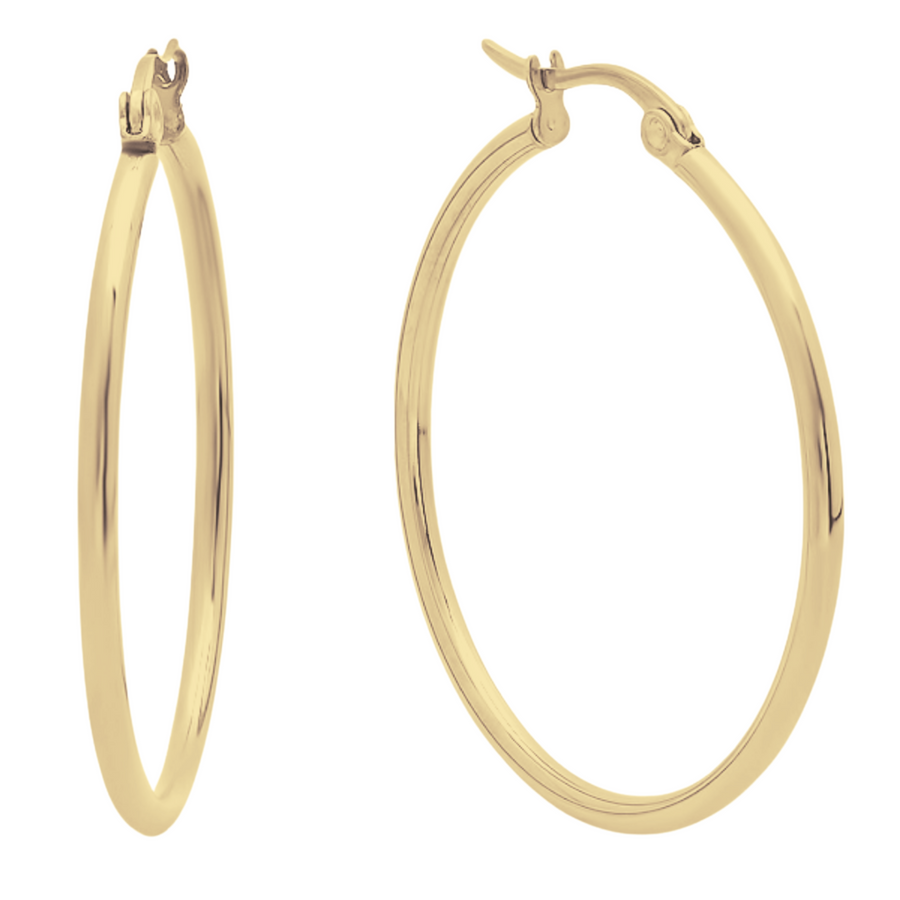 Gold 30mm Statement Hoop Earrings