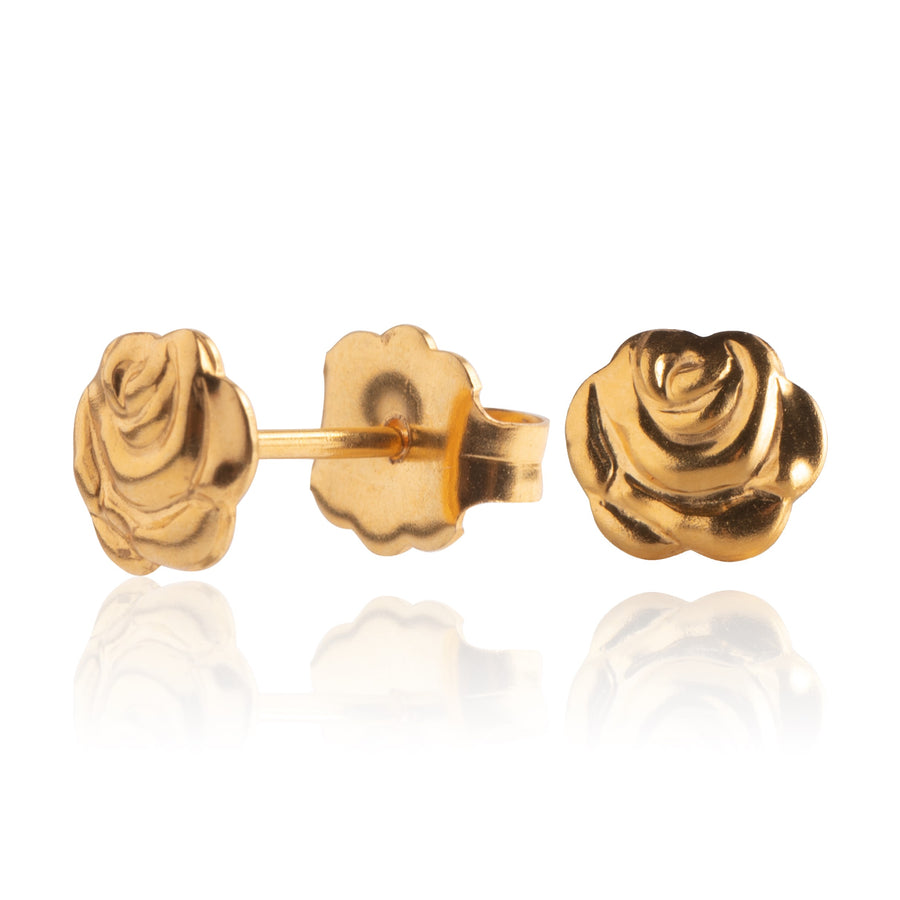 Wholesale | Gold Rosebud Stud Earrings