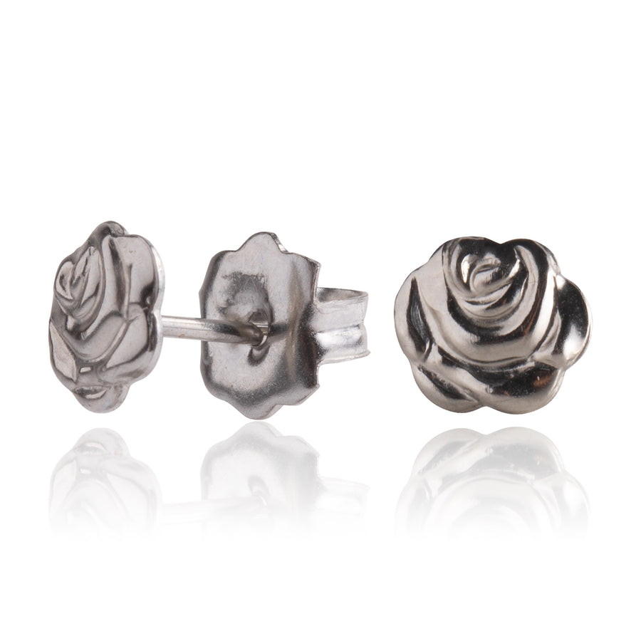 Wholesale | Silver Rosebud Stud Earrings