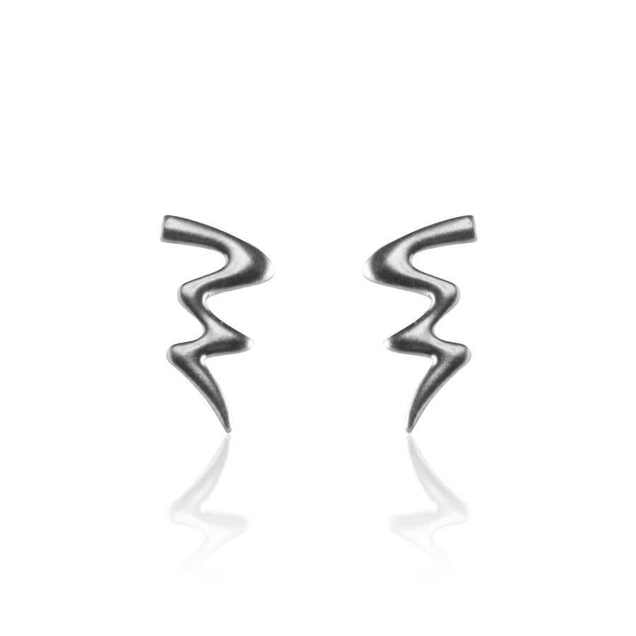 Wholesale | Silver Squiggle Stud Earrings