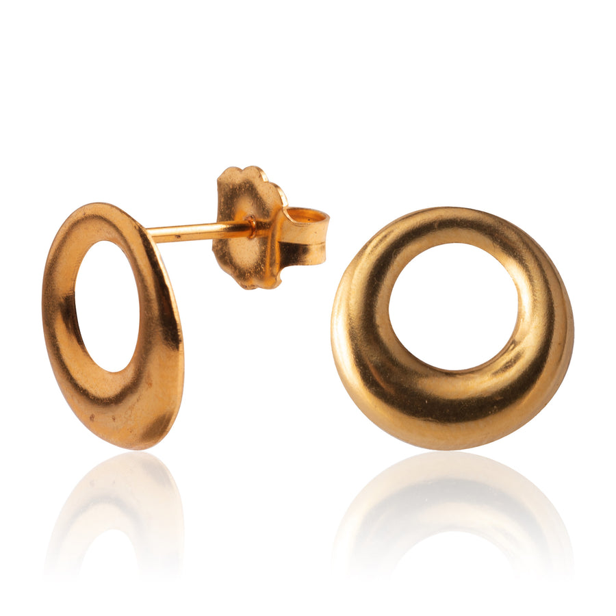 Wholesale | Gold Open Circle Stud Earrings
