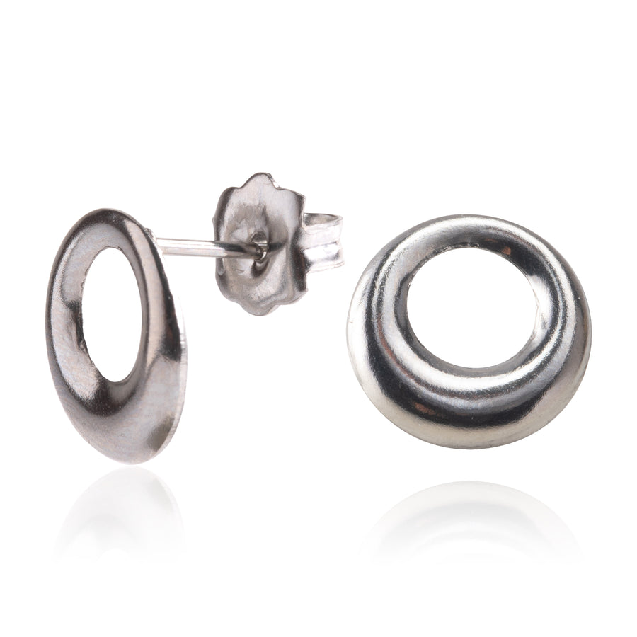 Wholesale | Silver Open Circle Stud Earrings