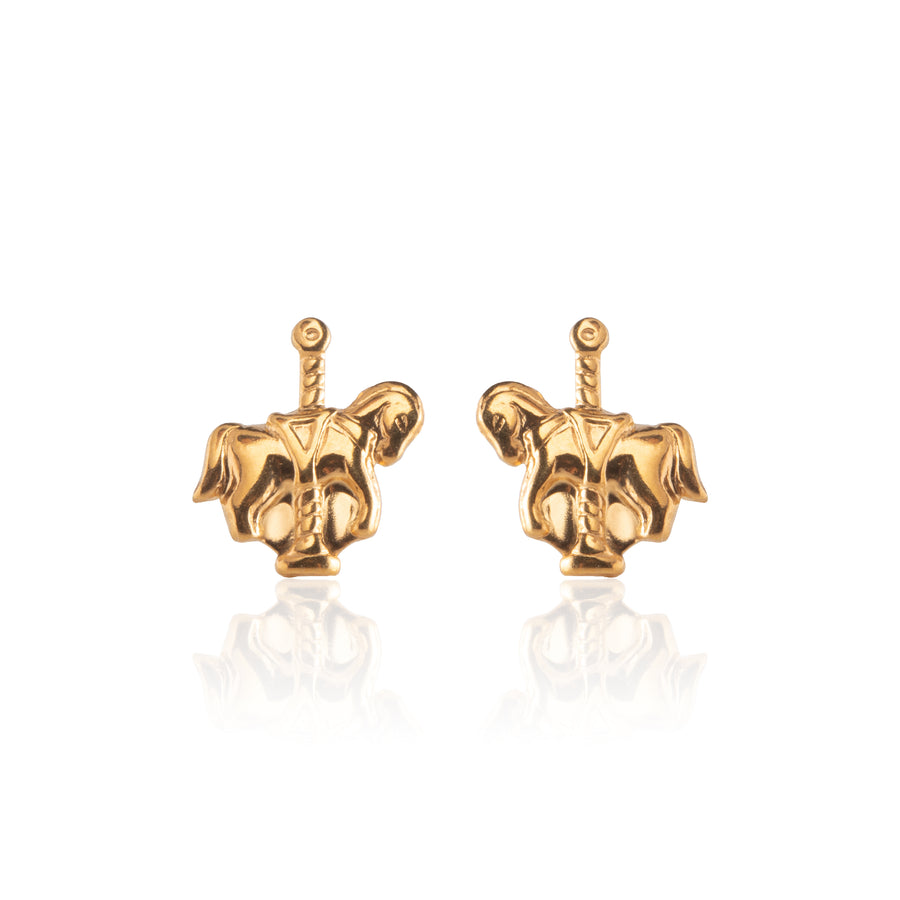 Wholesale | Gold Carousel Horse Studs Earirngs