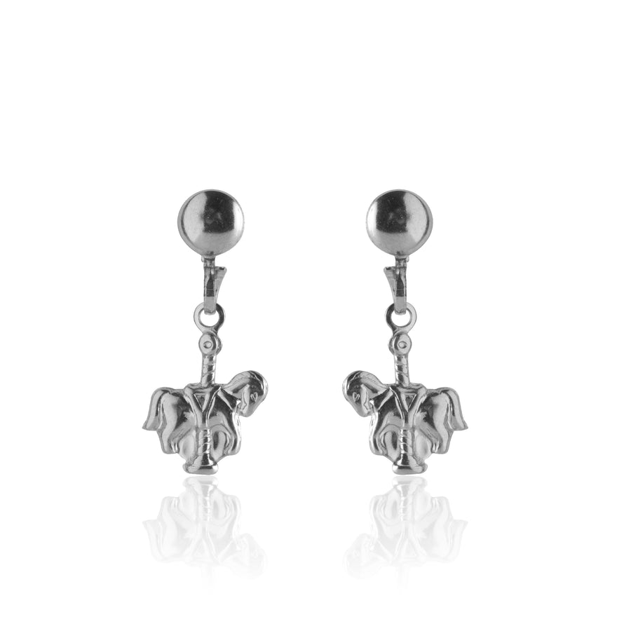 Wholesale | Silver Carousel Horse Drop Earrings