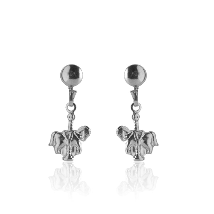 Silver Carousel Drop Earrings