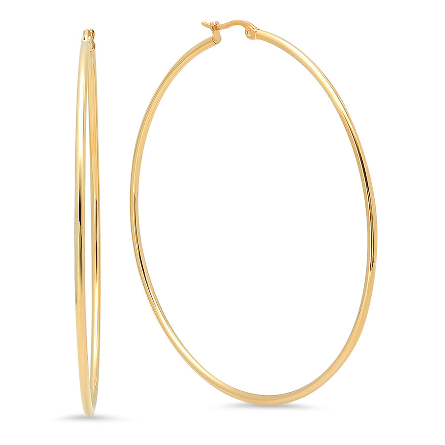 Gold Statement Hoop Earrings 4 Pairs