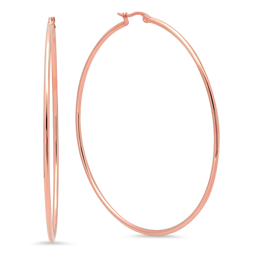 Wholesale | 70mm Statement Hoops in Rose Gold