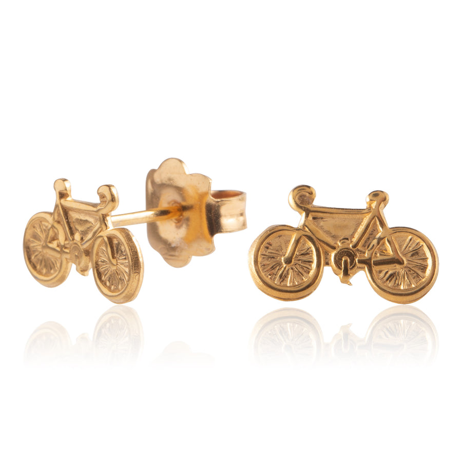 Bicycle Stud Earrings 2 Pairs