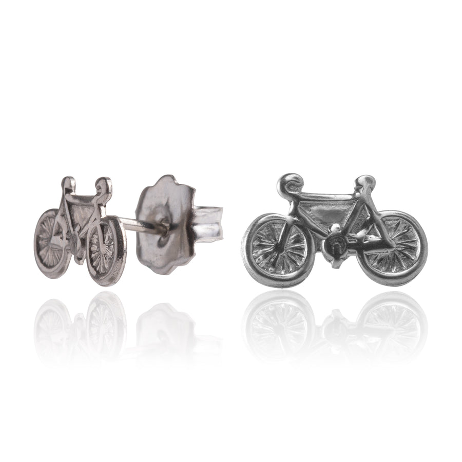 Bicycle Stud Earrings 2 Pairs