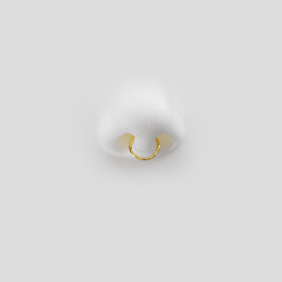 8mm Gold Faceted Nose Ring