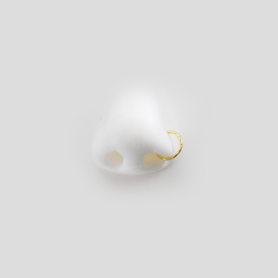 8mm Gold Faceted Nose Ring