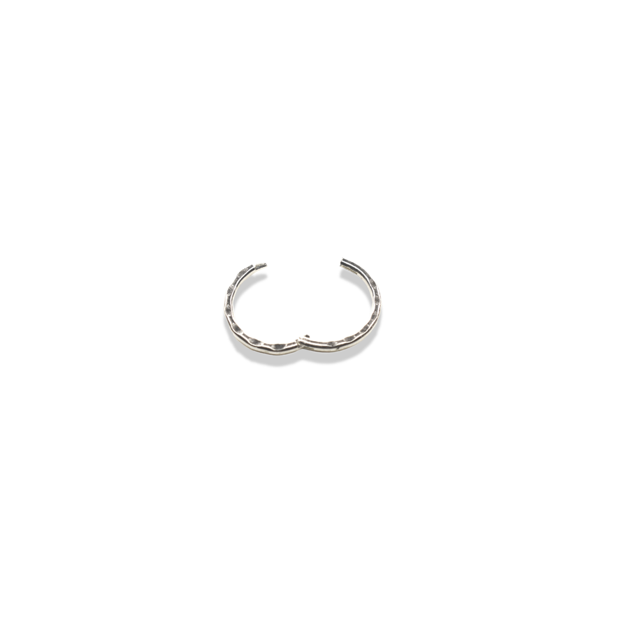 8mm Silver Faceted Nose Ring