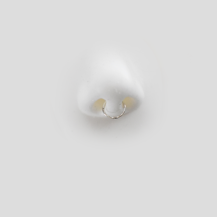 8mm Silver Faceted Nose Ring