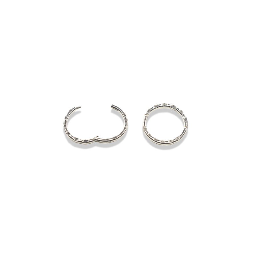 Hoop Earrings, Huggie Earrings, Silver Hoop Earrings Sterling Silver / 8mm