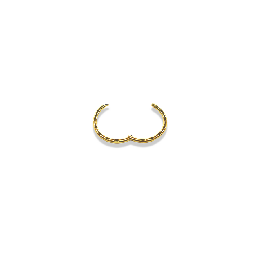 10mm Gold Faceted Nose Ring
