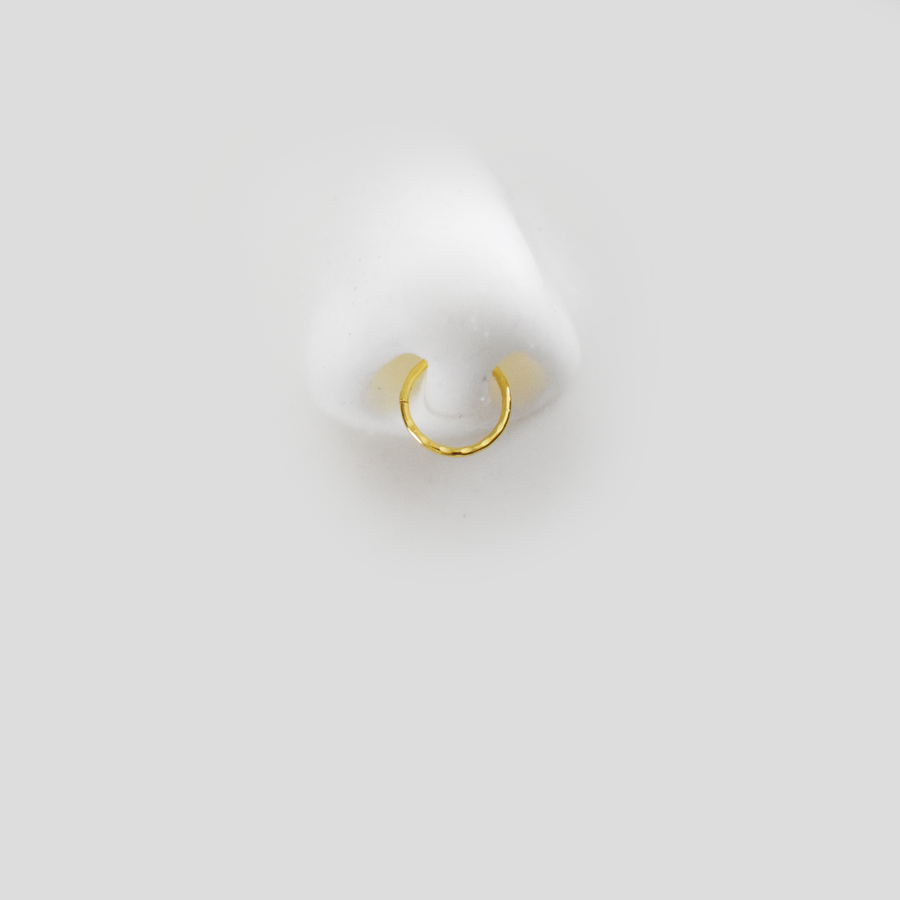 10mm Gold Faceted Nose Ring