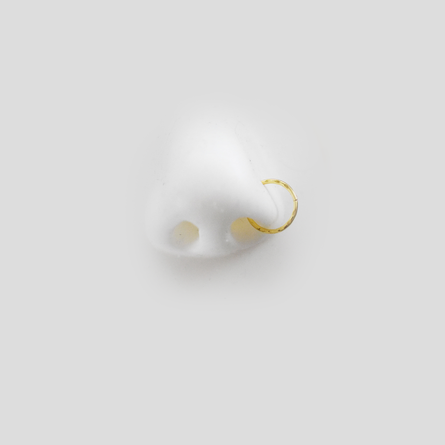 10mm Gold Faceted Nose Ring