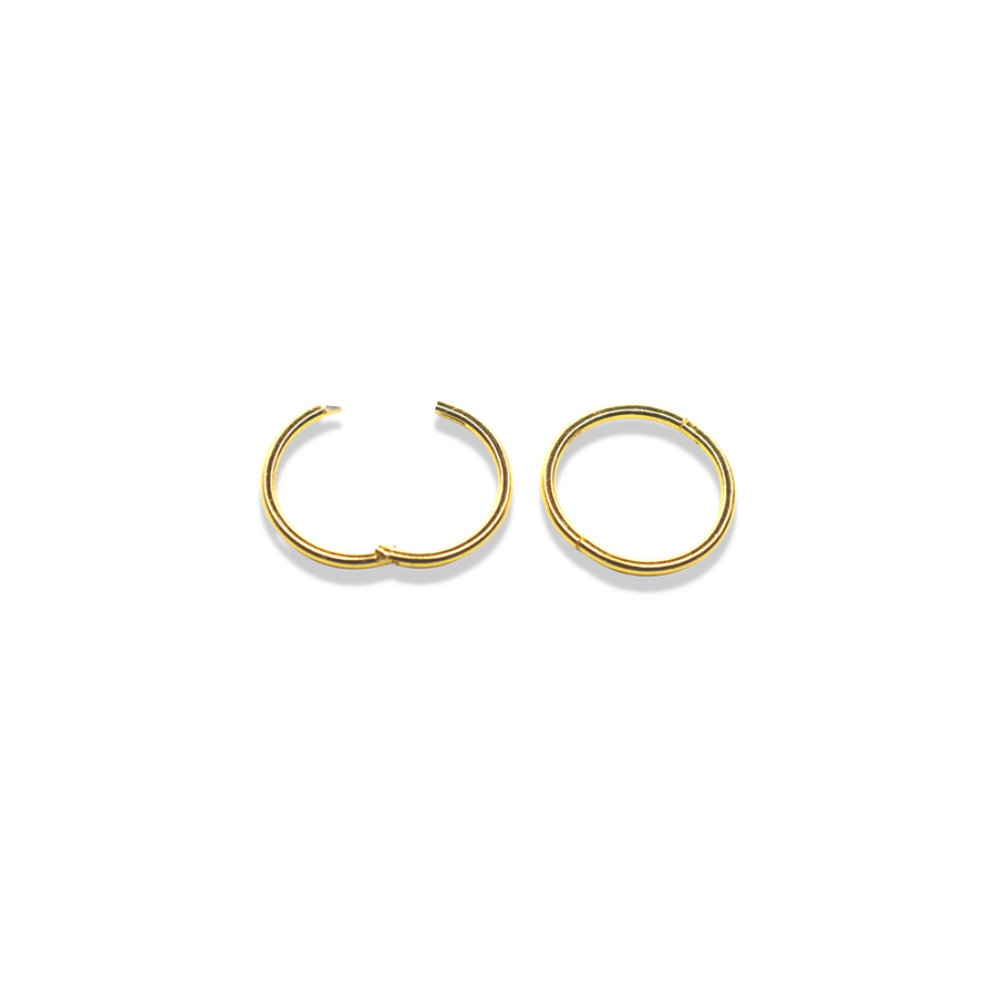 10mm Gold Sleeper Hinged Hoops