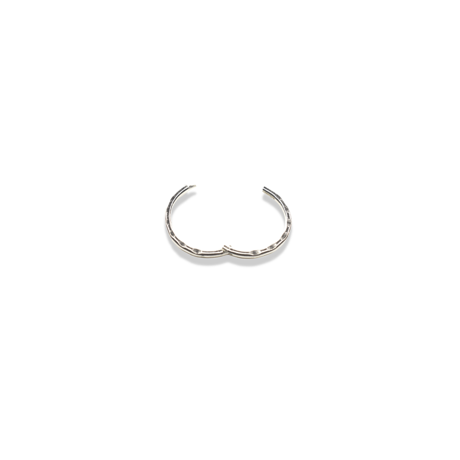 10mm Silver Faceted Nose Ring