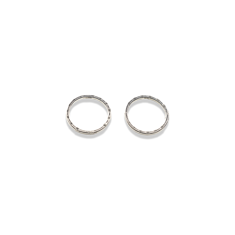 10mm Silver Faceted Sleeper Hinged Hoops