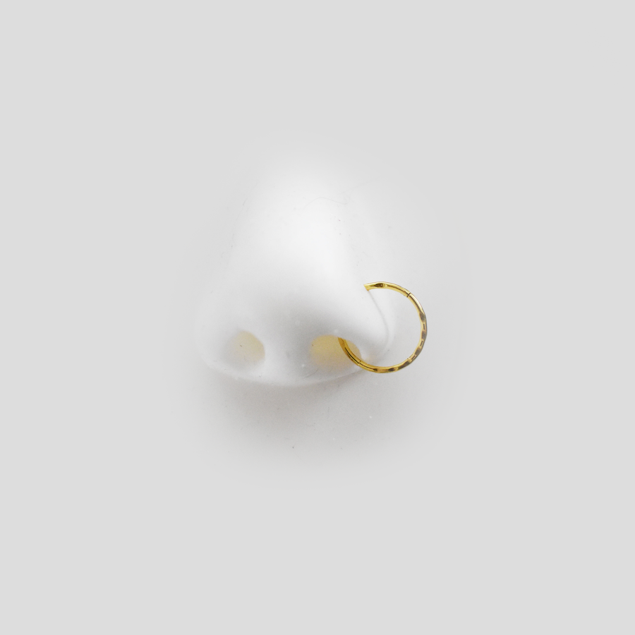 12mm Gold Faceted Nose Ring