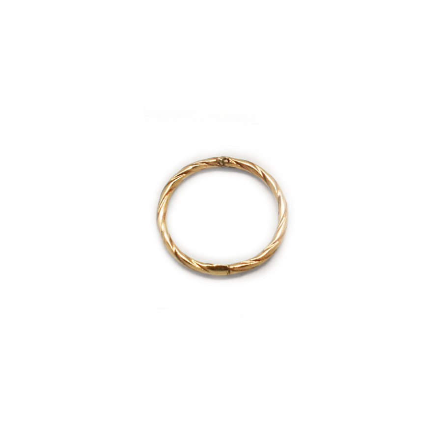 12mm Gold Twist Nose Ring