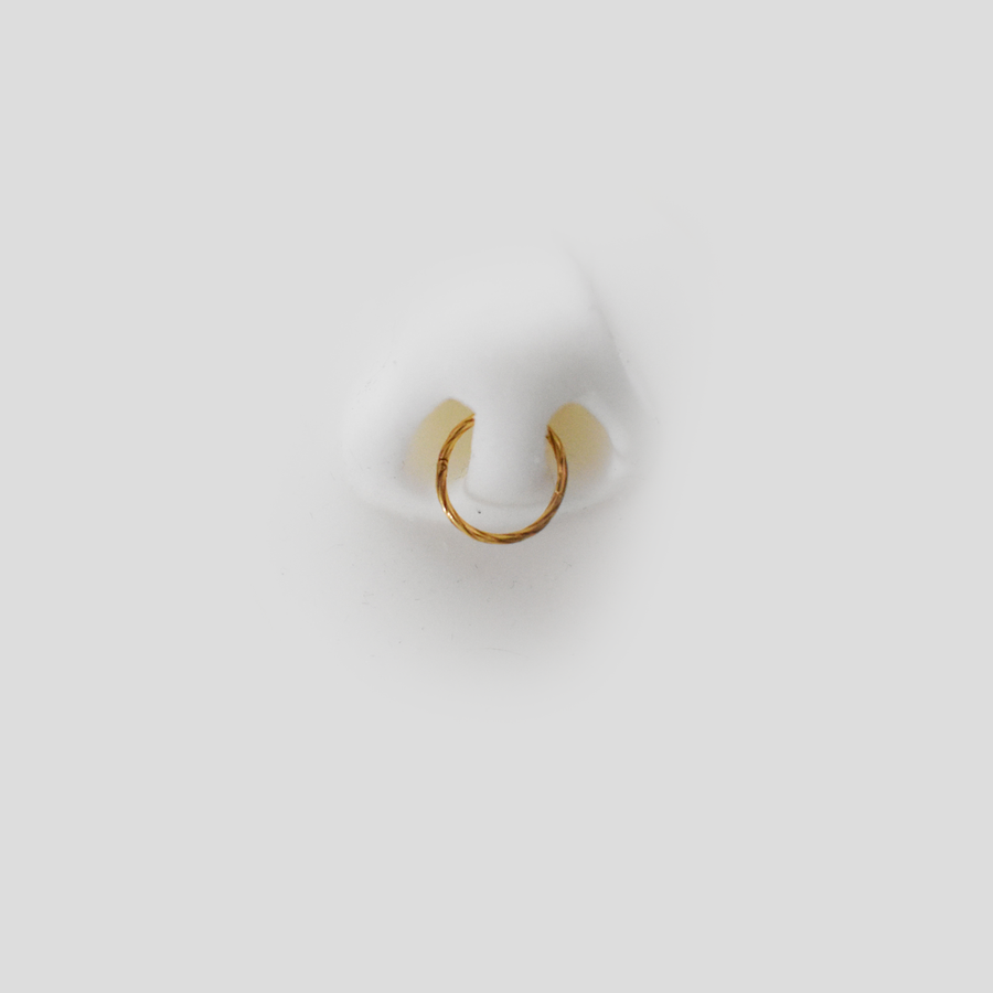 12mm Gold Twist Nose Ring