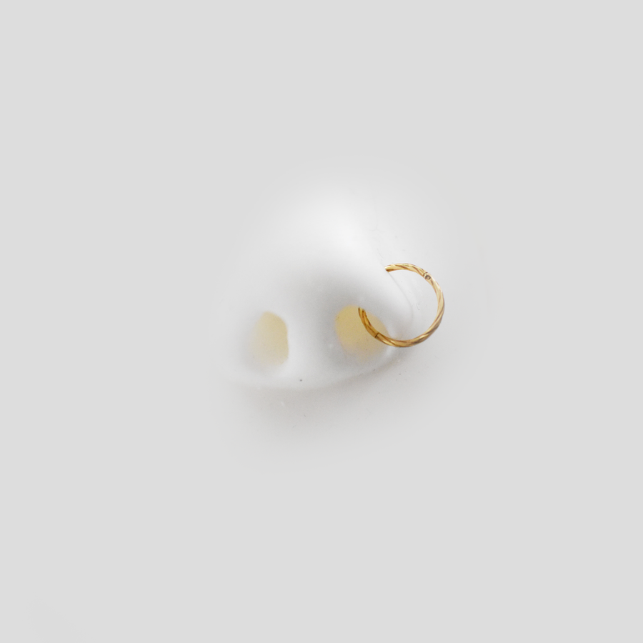 12mm Gold Twist Nose Ring