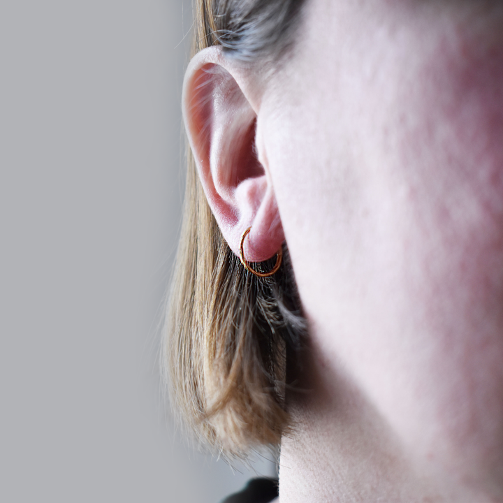 12mm Gold Twist Sleeper Hinged Hoops