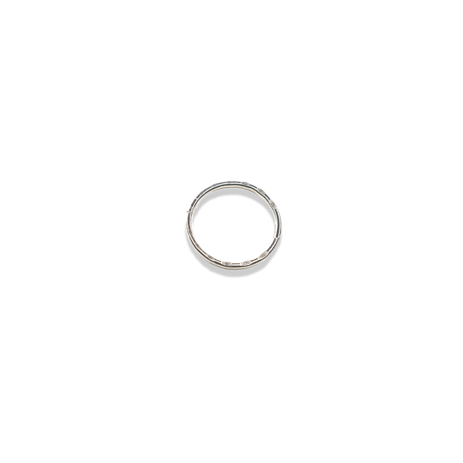 12mm Silver Faceted Nose Ring