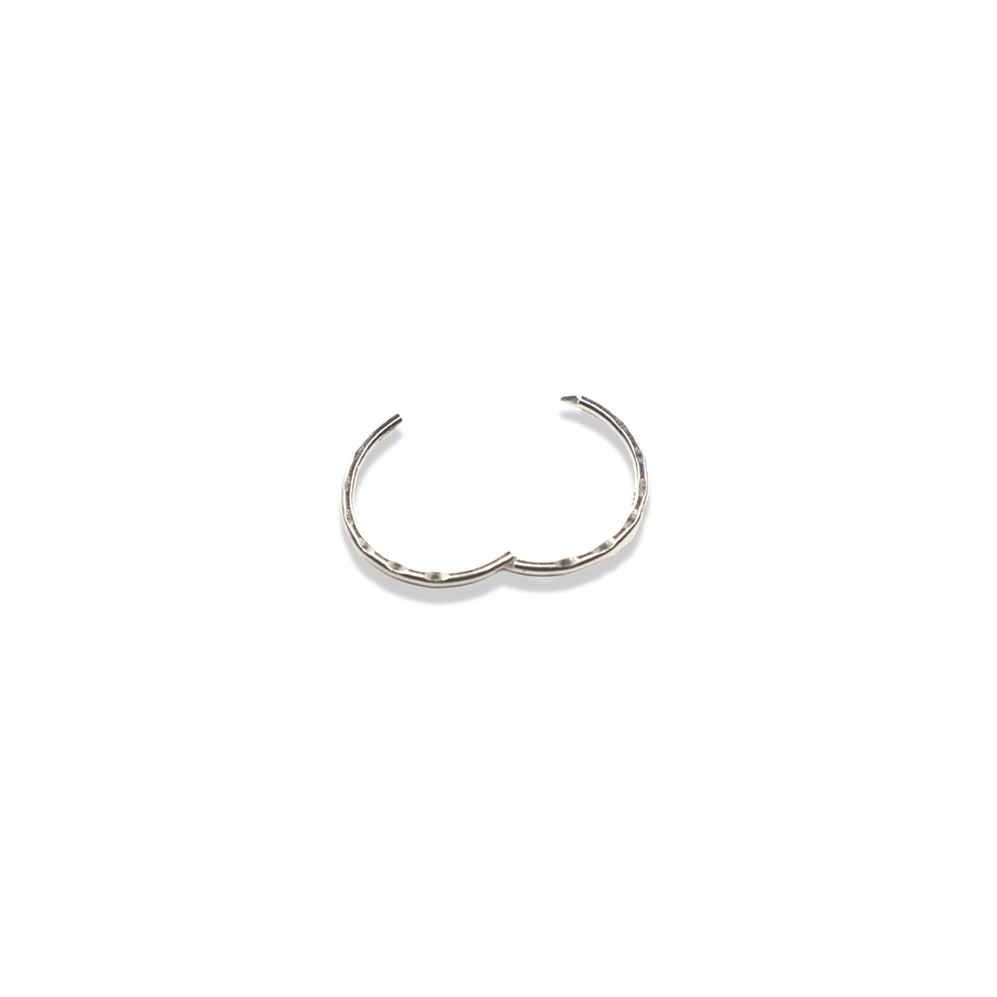 12mm Silver Faceted Nose Ring
