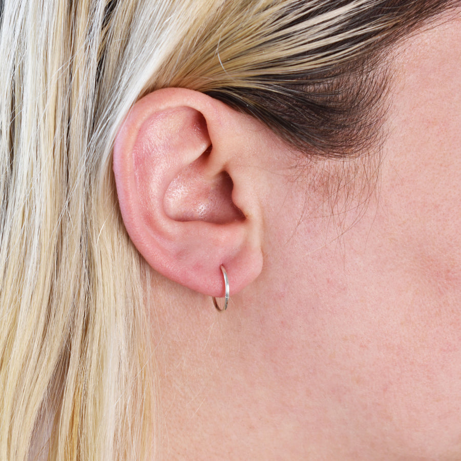 Wholesale | Silver 12mm Sleeper Hinged Hoops