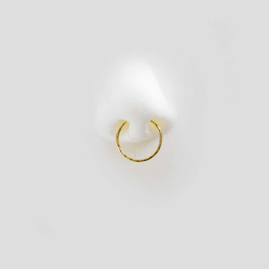14mm Gold Faceted Nose Ring