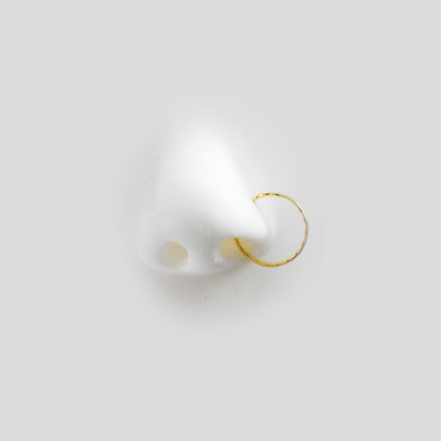 14mm Gold Faceted Nose Ring