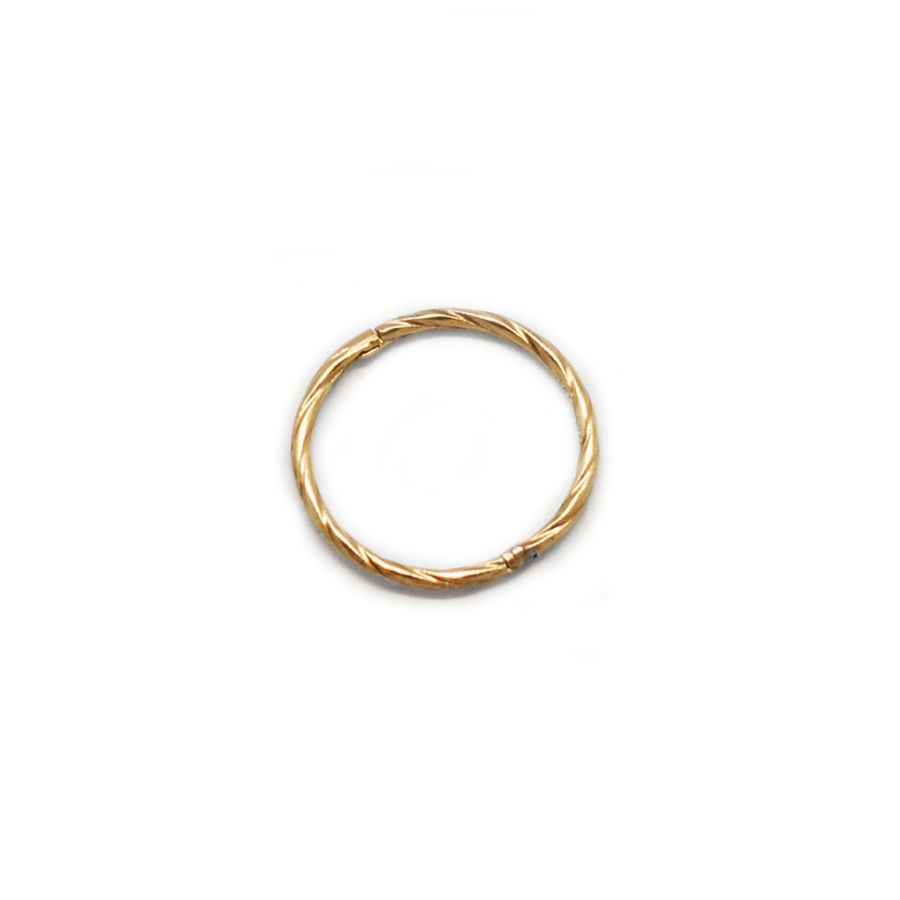14mm Gold Twist Nose Ring