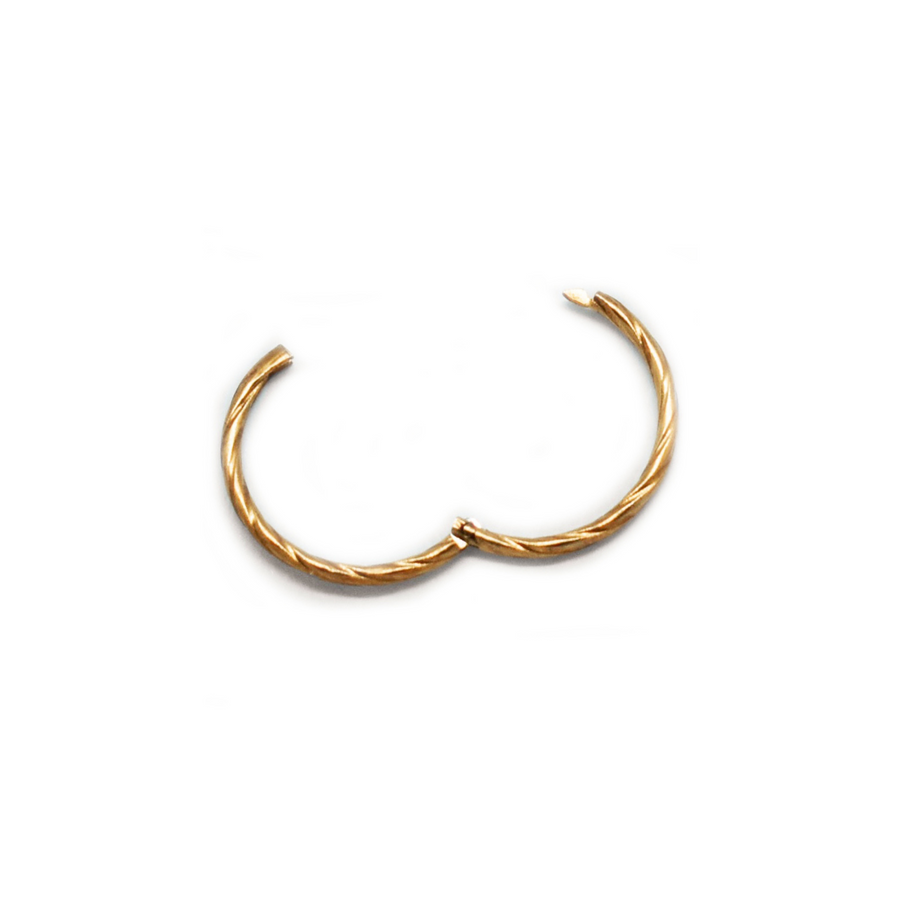 14mm Gold Twist Nose Ring