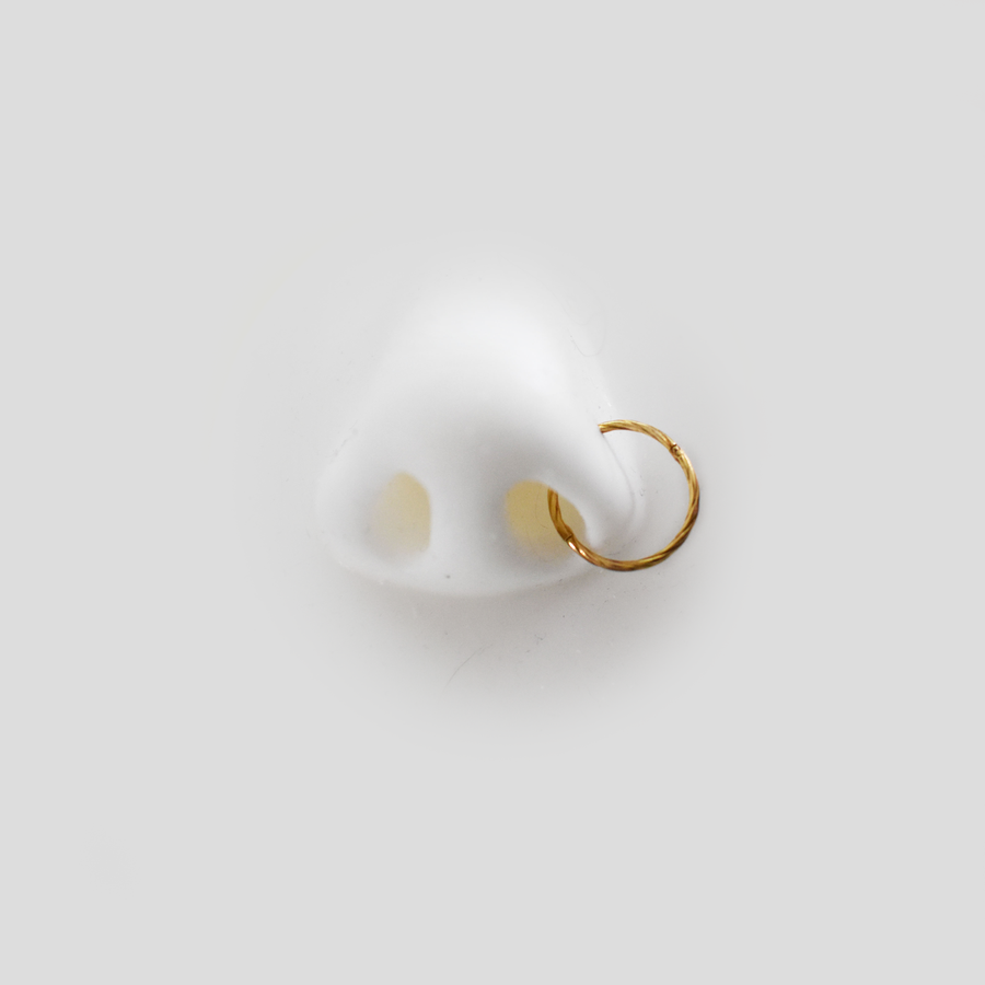 14mm Gold Twist Nose Ring