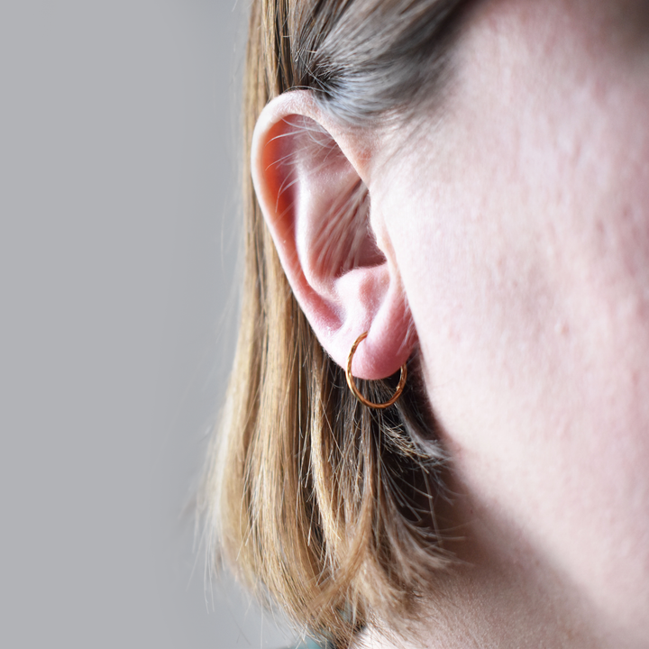 14mm Gold Twist Sleeper Hinged Hoops